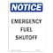 Signmission OSHA Notice, 7" Height, Emergency Fuel Shutoff Sign, 7" X 5", Portrait OS-NS-D-57-V-11845 - alternate 1